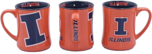Miniatura 25 de RFSJ Nebraska Cornhuskers - Taza de cerámica en relieve (3D) de 16 onzas, color rojo