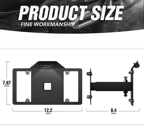Miniatura 6 de para Wrangler JK TJ LJ YJ Montaje de Llanta de Repuesto con Marco de Matrícula y Luz LED Compatible con Jeep Wrangler JK JKU TJ LJ YJ 1987-2018