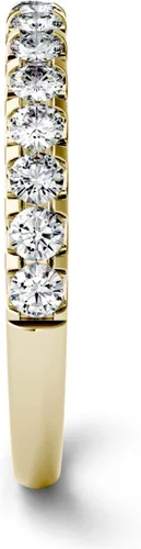 Miniatura 5 de Charles & Colvard Wedding Band - Anillo de boda redondo de oro amarillo de 14 quilates, 0.45 quilates de moissanita redonda de 0.45 quilates por
