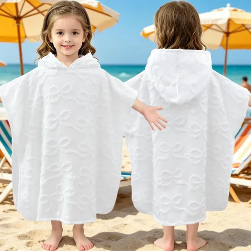 Miniatura 26 de Toallas con capucha para niños pequeños, de gran tamaño (2-4 años, 21 x 21 pulgadas), hechas de 100% algodón suave, toalla absorbente con capucha