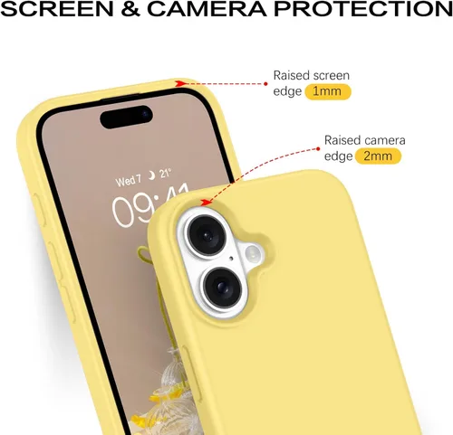 Miniatura 395 de GUAGUA Funda compatible con iPhone 17 Pro Max de 6.9 pulgadas, silicona líquida, goma de gel suave, delgada, forro de microfibra delgada