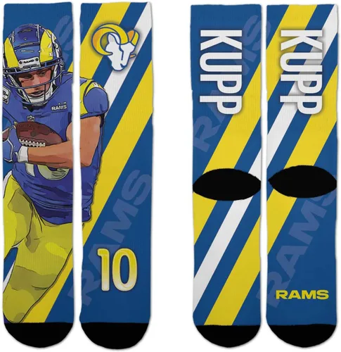 Miniatura 8 de For Bare Feet NFL Adult Player Stripe Sock - Premium Quality Poly Spandex Blend - Unisex- Stay Comfortable
