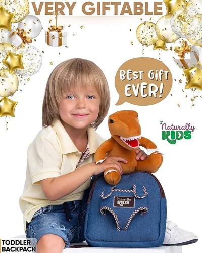 Miniatura 2 de Naturally KIDS Mochila para niños pequeños, Mini de 06 "h - Peluche T-rex, 06"h Mini