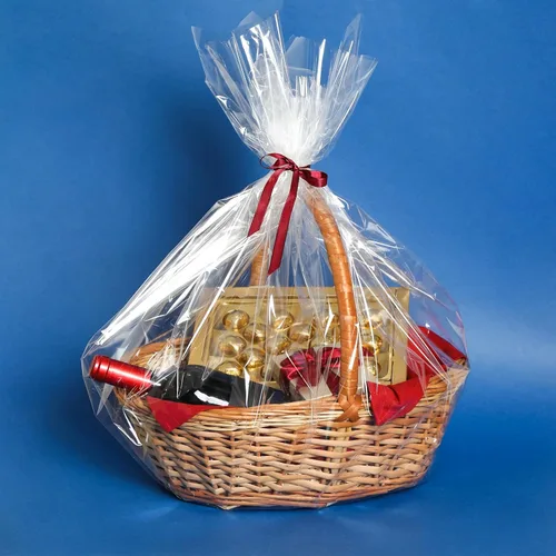 Miniatura 7 de Morepack Bolsas grandes de celofán/celofán, 30 x 40 pulgadas, bolsas transparentes de plástico OPP, envoltura de celofán para cestas de regalo