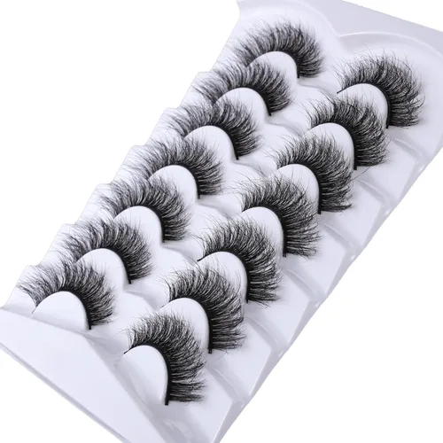 Miniatura 4 de Mebver Pestañas postizas de ojo de gato, pestañas de imitación de visón, aspecto natural, pestañas 8D esponjosas que parecen extensiones Postizas