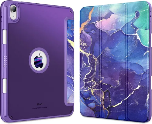 Miniatura 20 de DTTOCASE - Funda para iPad de 10.ª generación de 2022, 10.9”, reverso transparente y marco de poliuretano termoplástico antigolpes