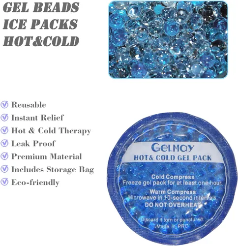 Miniatura 3 de Parches de ojo de hielo para ojos hinchados, almohadilla de parche médico refrescante para ojos de gel, paquete de gel para terapia fría y caliente