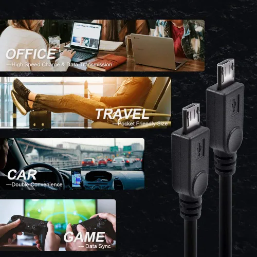 Miniatura 6 de UCEC Cable de carga doble micro USB Splitter que alimenta hasta dos dispositivos micro USB a la vez desde un solo puerto USB (paquete de 1)