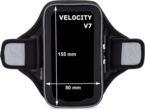 Miniatura 7 de Sporteer Velocity V7 - Brazalete para teléfonos estándar y pequeños, funda ajustada para iPhone 17, 16, 15 Pro (no Max), Galaxy S26, S25, Pixel 10