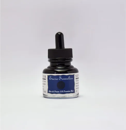 Miniatura 11 de Sennelier Tinta de dibujo, botella de 1.0 fl oz, azul ultramar Azul ultramarino