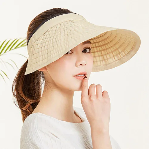Miniatura 4 de Sombreros de sol de ala ancha ajustable, protección UV, visera de pesca de playa, plegable, multifuncional, grande