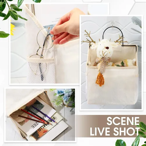 Miniatura 4 de Woanger 12 bolsas de almacenamiento para colgar en la pared, organizador para colgar en la pared, contenedores para colgar sobre la puerta