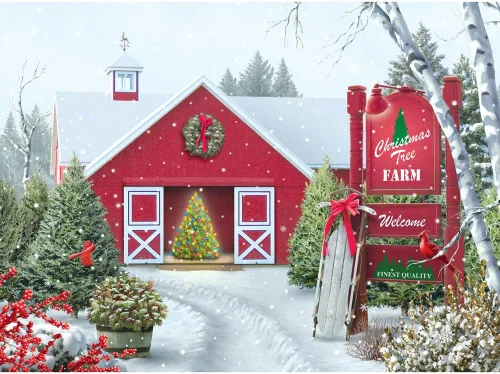 Miniatura 2 de Bits and pieces – rompecabezas de 300 piezas para adultos – Granja de árboles de Navidad - Rompecabezas de nieve de invierno festivo por el artista