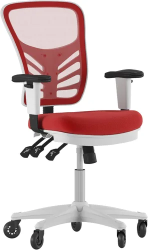 Miniatura 15 de Flash Furniture Nicholas Silla de oficina ergonómica giratoria ejecutiva multifunción de malla negra con brazos ajustables y ruedas de rodillo