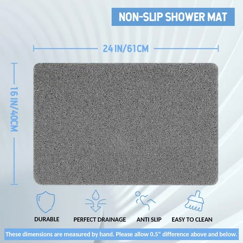 Miniatura 179 de Hargiis - Tapete antideslizante de secado rápido para tina y ducha, tapete exfoliante para pies, para baño, cocina u hotel, beige, 24 x 16 pulgadas
