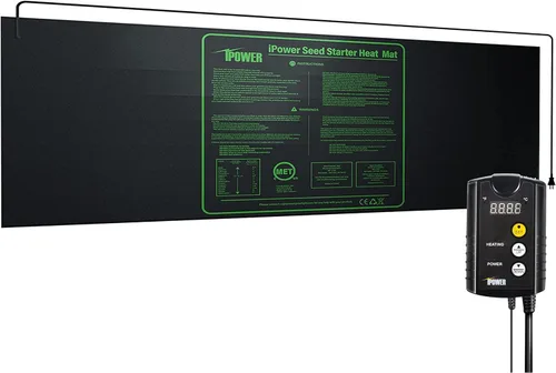 Miniatura 19 de iPower Tapete térmico de siembra de 10 x 20.75 pulgadas con película de carbono mejorada, almohadilla de inicio de germinación de plantas