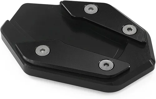 Miniatura 5 de Soporte lateral para motocicleta para YZF R3 R25 MT03 MT25 2019-2022 Soporte de extensión de placa de soporte para pie Placa de ampliación (negro)