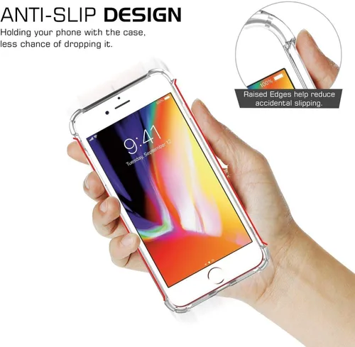 Miniatura 3 de Funda para teléfono compatible con iPhone 8 Plus/iPhone 7 Plus], cubierta trasera dura transparente con 4 esquinas a prueba de golpes, funda