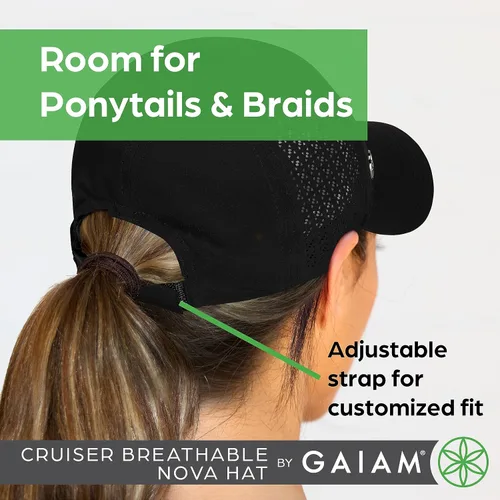 Miniatura 5 de Gaiam - Gorra transpirable para mujer, visera preformada, tamaño ajustable para correr