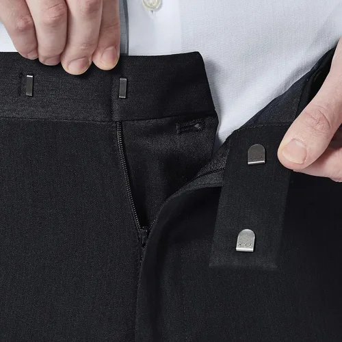 Miniatura 4 de Kenneth Cole Reaction Pantalón de vestir ajustado jaspeado para hombre