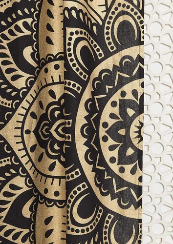 Miniatura 3 de Cortinas de ventana de mandala hippie indio, gitano, bohemio, sol, luna, hermosas cortinas para dormitorio, sala de estar, balcón, cenefa