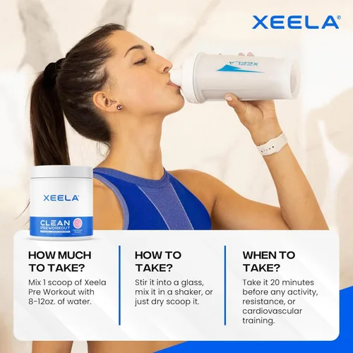Miniatura 5 de XEELA Pre entrenamiento - Limpio y probado - Sin nerviosismo, seguro y natural - Aumenta la energía termogénica, la concentración y la resistencia