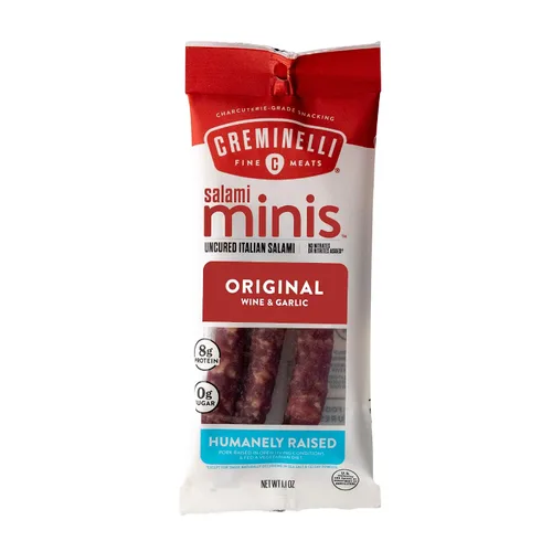Miniatura 19 de Creminelli - Colaciones pequeñas de salami original con fabricación a conciencia en los Estados Unidos Es amigable con cerdo, keto y paleo. Cuenta