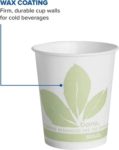 Miniatura 5 de SOLO R53BB-JD110 - Vaso de papel tratado para agua/recarga, 5 oz. de capacidad, 2.5" x 2.8", desnudo (caja de 3,000)