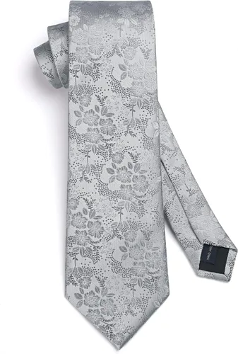 Miniatura 147 de Corbatas florales tejidas clásicas para hombre, corbata cuadrada de bolsillo, corbatas formales para hombres, boda con pañuelo