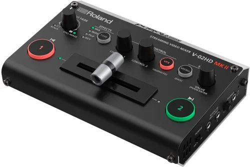 Miniatura 2 de Roland V-02HD MK II – Mezclador de vídeo para transmisión – La solución de transmisión en vivo de dos cámaras más fácil del mundo. Ideal
