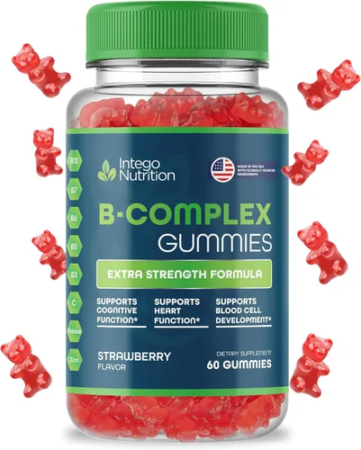 Miniatura 7 de Gomitas de complejo de vitamina B para adultos, suplemento vitamínico del complejo B para mujeres y hombres, gomitas complejas de vitaminas B