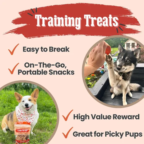 Miniatura 3 de Farm To Pet Golosinas de entrenamiento para perros, papas fritas de pavo saludables para perros, 4 onzas, pechuga de pavo 100% de grado humano, todo