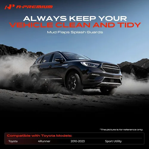 Miniatura 2 de A-Premium Juego de 4 unidades de guardabarros con kits de herramientas compatibles con Toyota 4Runner, 2010-2023, (sin guardabarros y estribo)