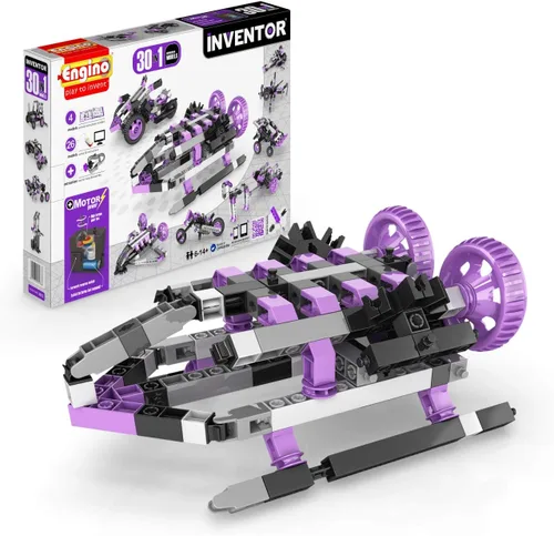 Miniatura 10 de Engino - Juguetes de construcción Inventor, 30 modelos motorizados, kit de ingeniería STEM para niños de 7 años en adelante, juguetes