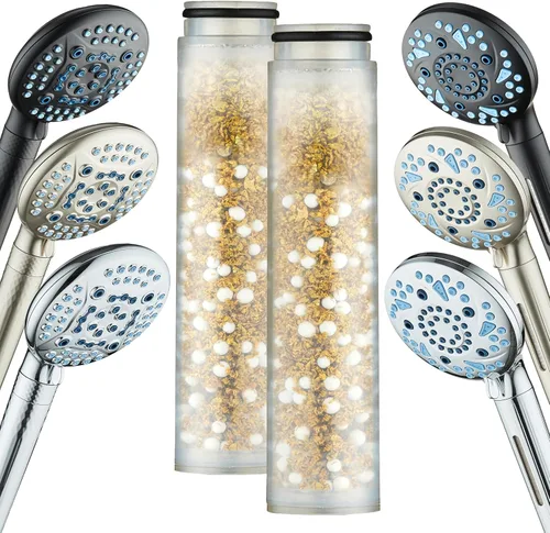 AquaCare 2-pack, cartucho de repuesto para filtro de ducha American KDF Pure Stay-Clean para las cabezas de ducha de mano más avanzadas del mundo