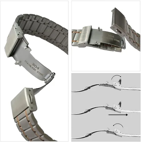 Miniatura 3 de PBCODE Brushed Stainless Steel Watch Bands for Men Women Quick Release Watch Strap with Straight End,Solid Metal Watch Band