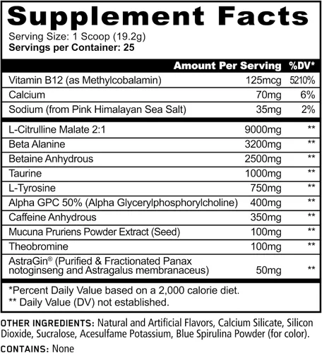 Miniatura 2 de Underground Bio Labs™ Panda Supps - Pandamic Extreme Pre-Workout V2: enfoque, bomba y energía para hombres y mujeres (25 porciones)
