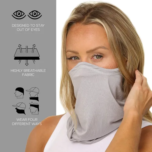 Miniatura 3 de SAAKA Pasamontañas ligero. Máscara y polaina para el cuello para esquí, snowboard, correr, pescar, al aire libre