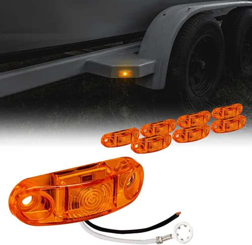 Miniatura 24 de TRUE MODS - Kit de 2 luces marcadoras LED ámbar de 2.5 pulgadas para remolque [DOT FMVSS 108] [SAE P2] [Montaje en superficie] [Impermeable IP67]