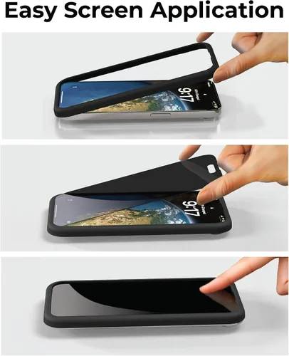 Miniatura 7 de BLACK+DECKER Paquete de 2 protectores de pantalla de vidrio templado para iPhone (privacidad_iPhone 13/13 Pro/14)