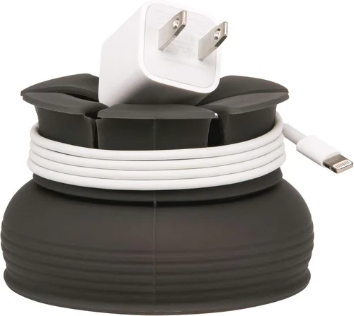 Digital Innovations Nest XL - Funda / organizador para cable USB y cargador de teléfono, para audífonos, sistema de almacenamiento duradero y Negro