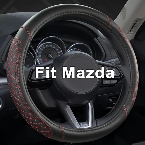 Miniatura 8 de West Llama Funda para volante de automóvil para Mazda 3, 5, 6, CX-3, CX-5, CX-30, CX-50, CX9, CX-9, MX-5 Miata, CX-7, RX-8, 14.5-15 pulgadas