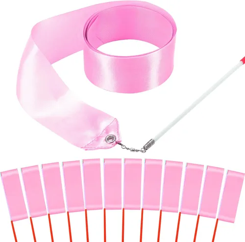 12 cintas de baile rosa claro, recuerdos de fiesta rosa, bailarina para niños, niñas, gimnasia, princesa, ballet, decoración de fiesta de cumpleaños
