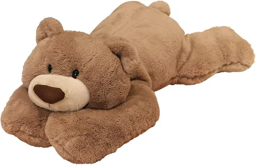 Hronsa Animales de peluche con peso, oso con peso, lindo cojín de felpa de oso marrón para adultos, niños y niñas, 11.8 pulgadas