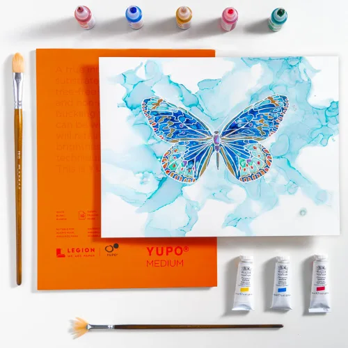 Miniatura 4 de Legion Paper L21YUP197WH1114 Papel sintético para encuadernar, para acuarelas, sin ácido, resistente al agua, de 11 x 14 pulgadas, de polipropileno