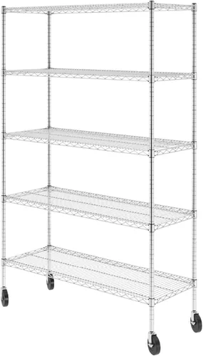 Miniatura 22 de SafeRacks - Estantes de almacenamiento certificados NSF, zinc, unidad de alambre de acero resistente con pies ajustables, estante para garaje
