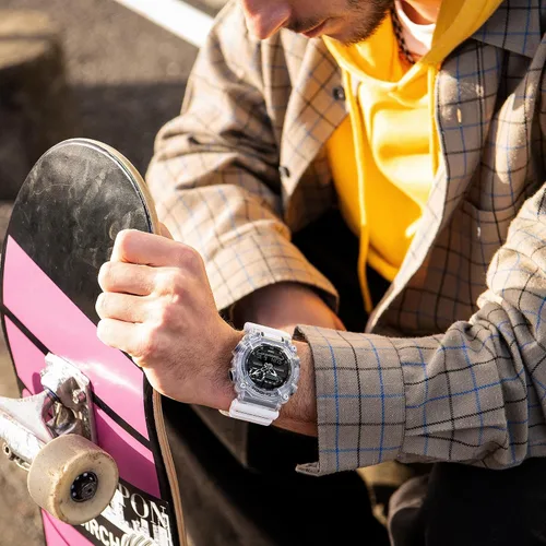 Miniatura 8 de G-Shock GA900SKL-7A Reloj de la serie esqueleto de ondas sonoras color blanco Blanco transparente