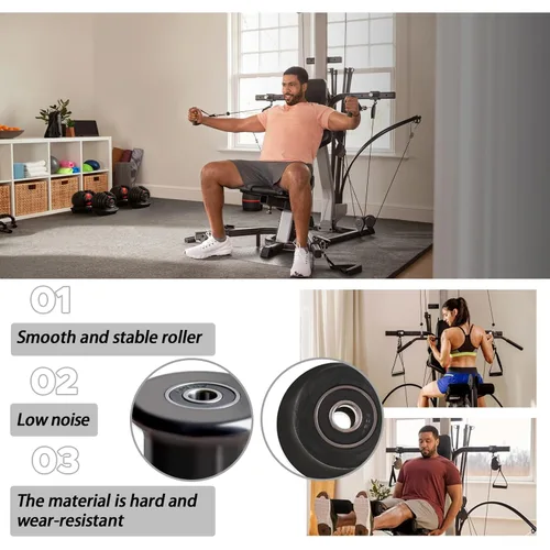 Miniatura 5 de 7 ruedas de asiento rodante, soporte de asiento deslizante compatible con asientos rodantes de gimnasio en casa para modelos de la serie Bowflex