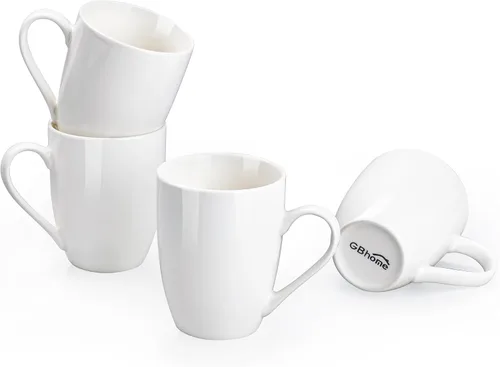 Miniatura 12 de GBhome Juego de 6 tazas de café de 12 onzas, tazas de café de cerámica con flores adhesivas para hombre, mujer, mamá, papá, juego de tazas de café