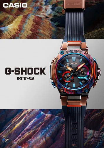 Miniatura 5 de Casio MTG-B2000XMG-1AJR Reloj de pulsera MT-G Bluetooth radio solar construcción de protección de doble núcleo edición limitadabisel de carbono